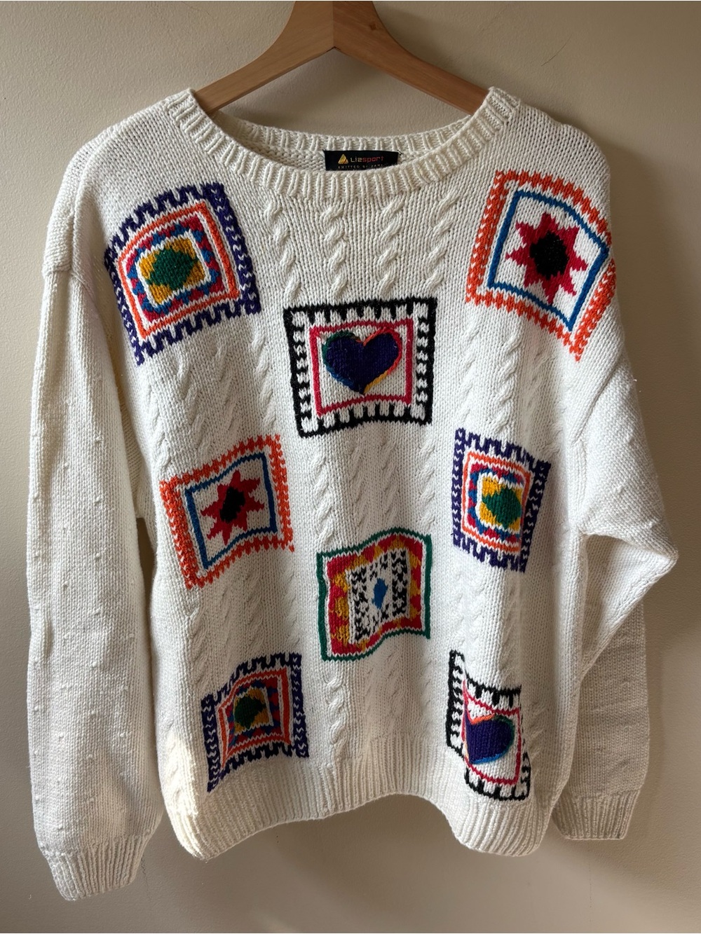 Liz Sport Vintage Hand Knit Sweater